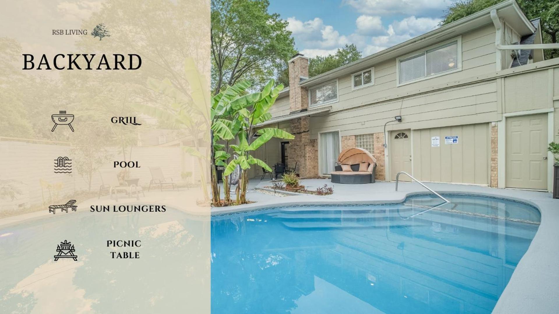 Stunning 5Br 2Ba Holiday Home With Private Pool And Cinema Dallas Exterior foto